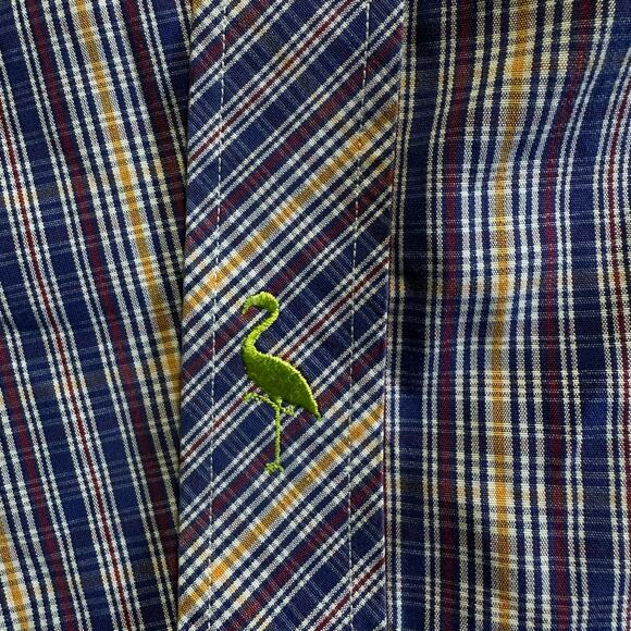 TailorByrd Men M oxford shirt Button Double Ply Cotton long sleeve smart Plaid - Picture 10 of 10